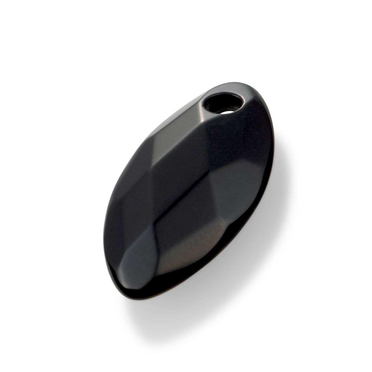 Hanger Edelsteen - Facet Blad Onyx - 28mm