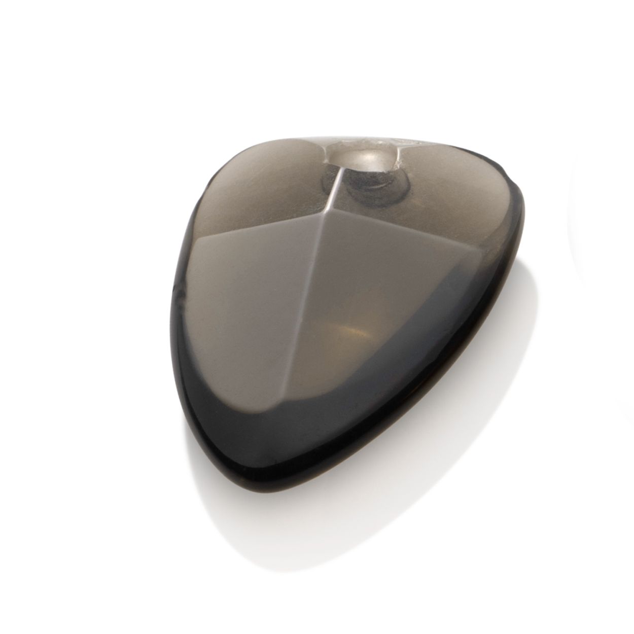 Sparkling Jewels. Pendant Gemstone. Facet Edge Smokey Quartz. 28mm