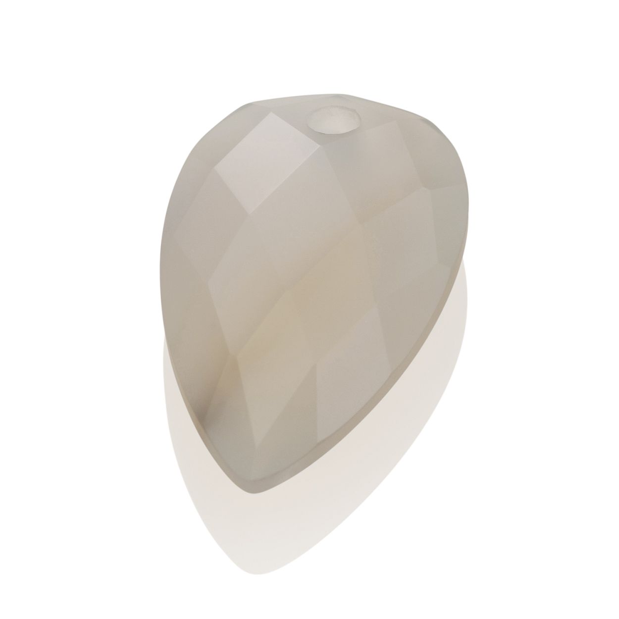 Kettinghanger Edelsteen - Facet Blossom Grey Agate - 33mm