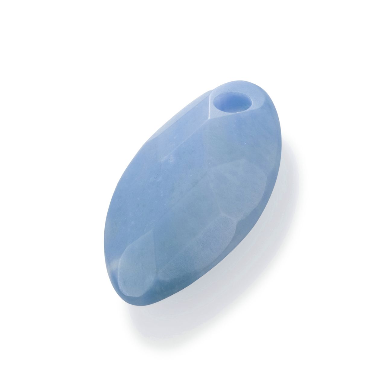 Hanger Edelsteen - Facet Blad Blauwe Aventurijn - 28mm