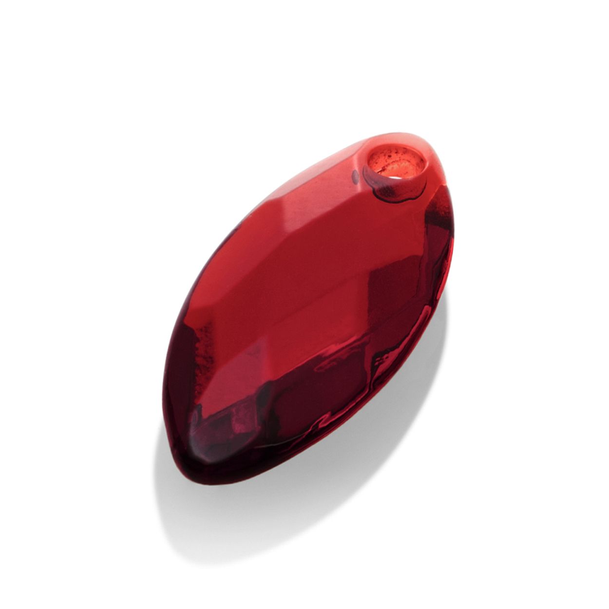 Kettinghanger Edelsteen - Facet Leaf Ruby Quartz - 28mm