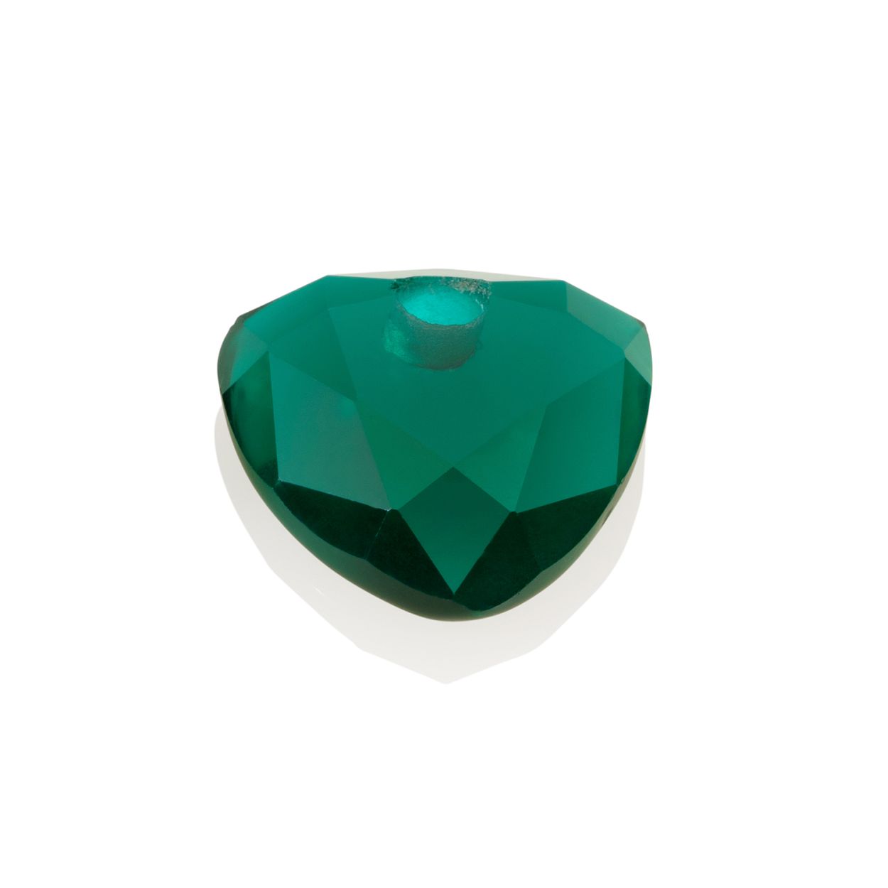 Kettinghanger Edelsteen - Petrol Green Quartz Trillion Cut
