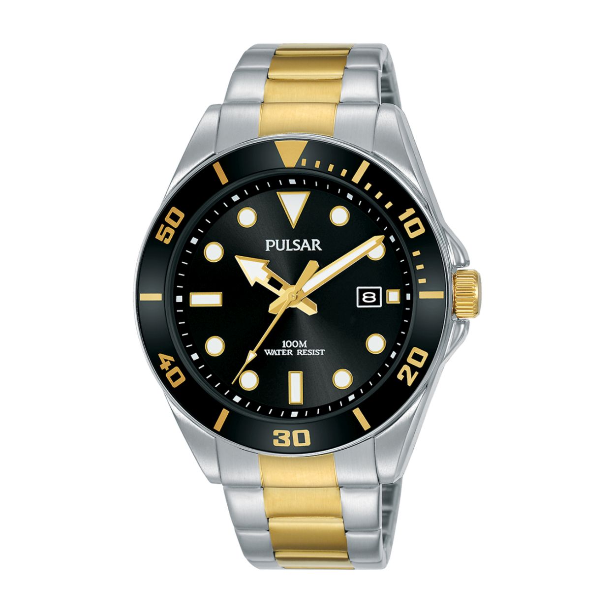 Dit herenhorloge is van het merk Pulsar. Het is een analoog horloge gemaakt van staal. De diameter van de kast is 41.6 mm en de kast is 12 mm dik.
De verdere specificaties van het horloge zijn als volgt:
Glassoort: hardlex mineraal glas
Bandbreedte: 18
Kastmateriaal: staal
Waterdichtheid: 10 ATM
Techniek: quartz