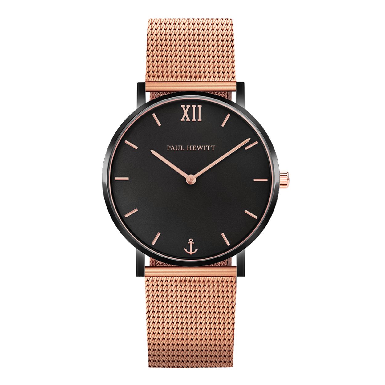 PAUL HEWITT Miss Ocean zwart Sunray Mesh band IP zwart 33mm