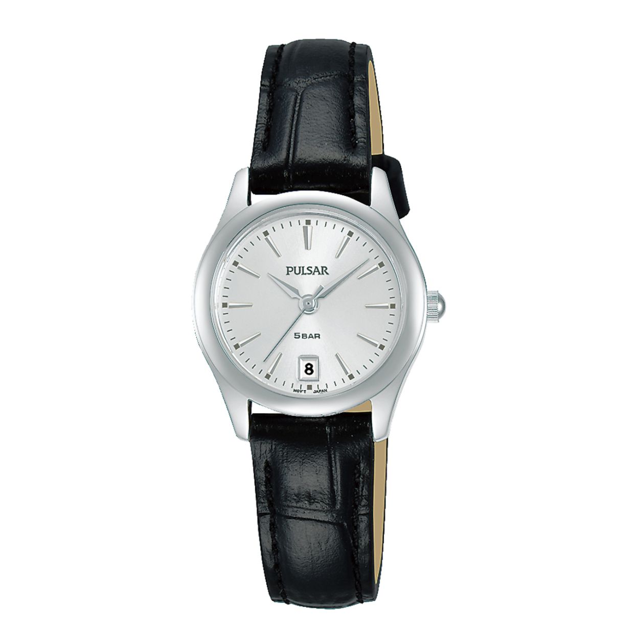 Dit dameshorloge is van het merk Pulsar. Het is een analoog horloge gemaakt van leer. De diameter van de kast is 25 mm en de kast is 8 mm dik.
De verdere specificaties van het horloge zijn als volgt:
Glassoort: hardlex mineraal glas
Bandbreedte: 12
Kastmateriaal: staal
Waterdichtheid: 5 ATM
Techniek: quartz
