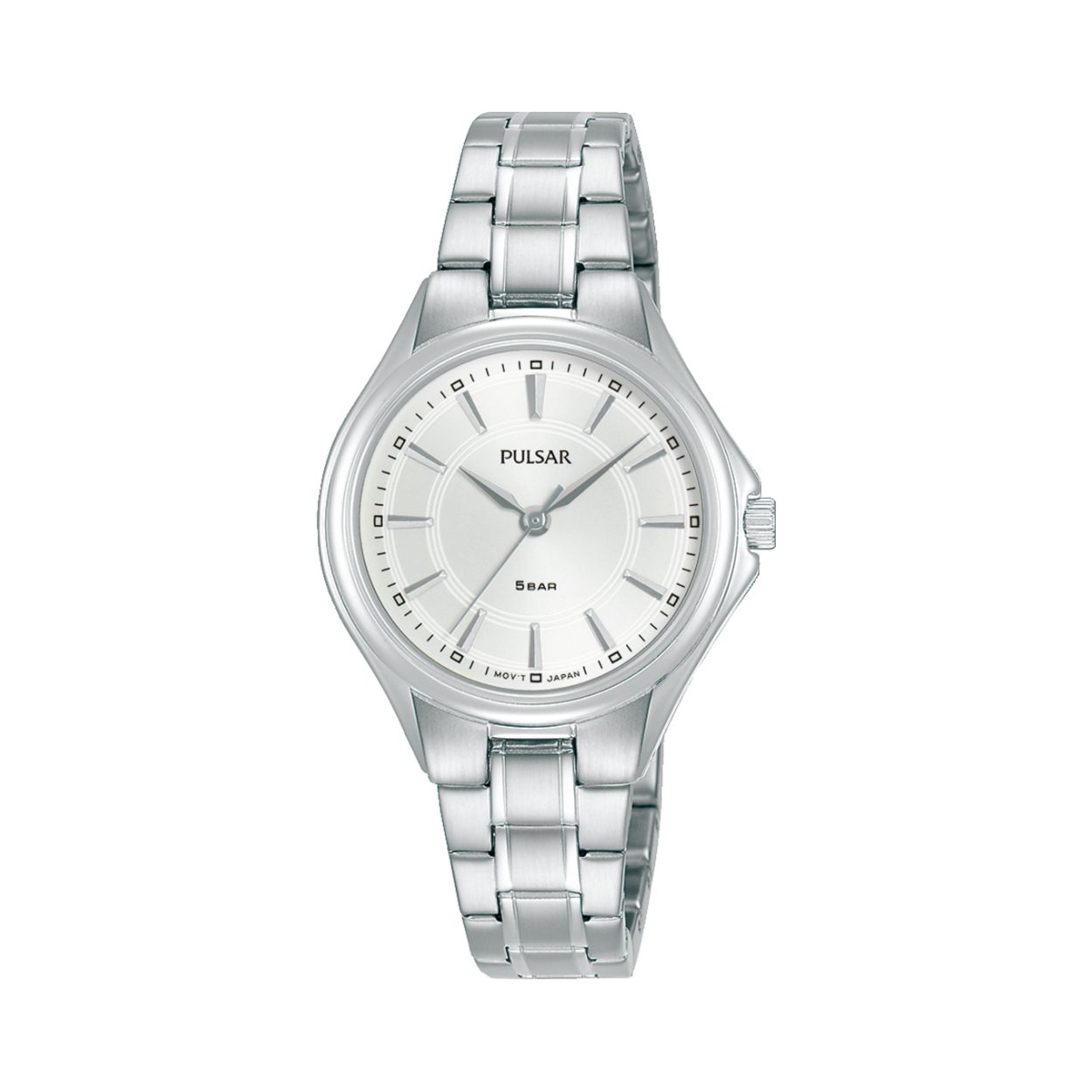 Dit dameshorloge is van het merk Pulsar. Het is een analoog horloge gemaakt van staal. De diameter van de kast is 30 mm en de kast is 7.5 mm dik.
De verdere specificaties van het horloge zijn als volgt:
Glassoort: hardlex mineraal glas
Bandbreedte: 12
Kastmateriaal: staal
Waterdichtheid: 5 ATM
Techniek: quartz