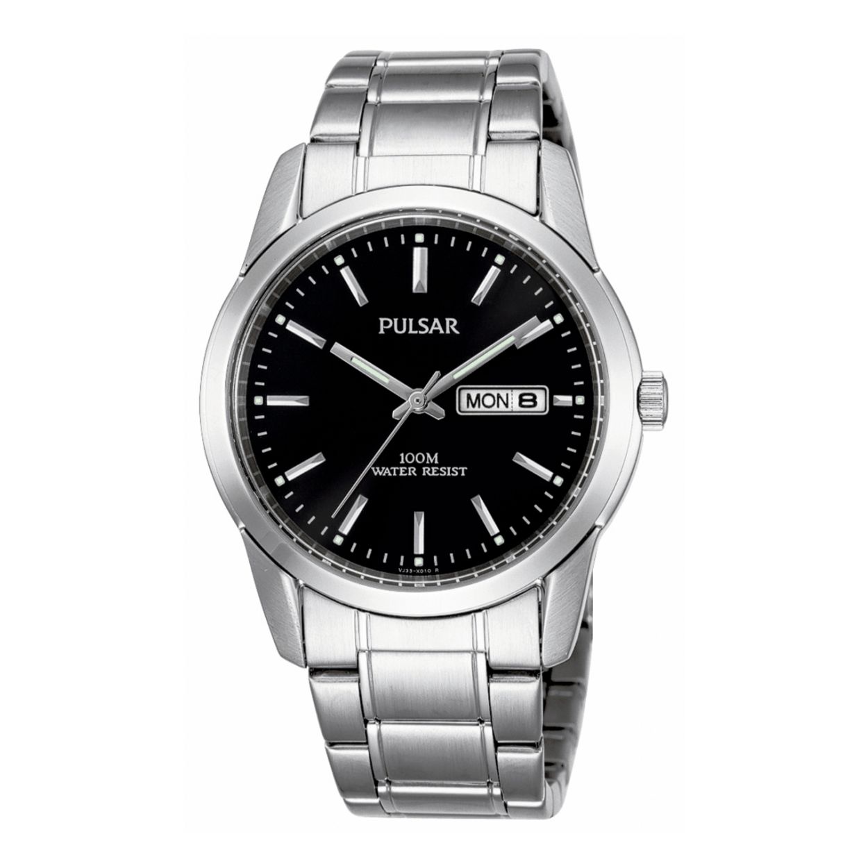 Dit herenhorloge is van het merk Pulsar. Het is een analoog horloge gemaakt van staal. De diameter van de kast is 37 mm en de kast is 10 mm dik.
De verdere specificaties van het horloge zijn als volgt:
Glassoort: hardlex mineraal glas
Bandbreedte: 20
Kastmateriaal: staal
Waterdichtheid: 10 ATM
Techniek: quartz