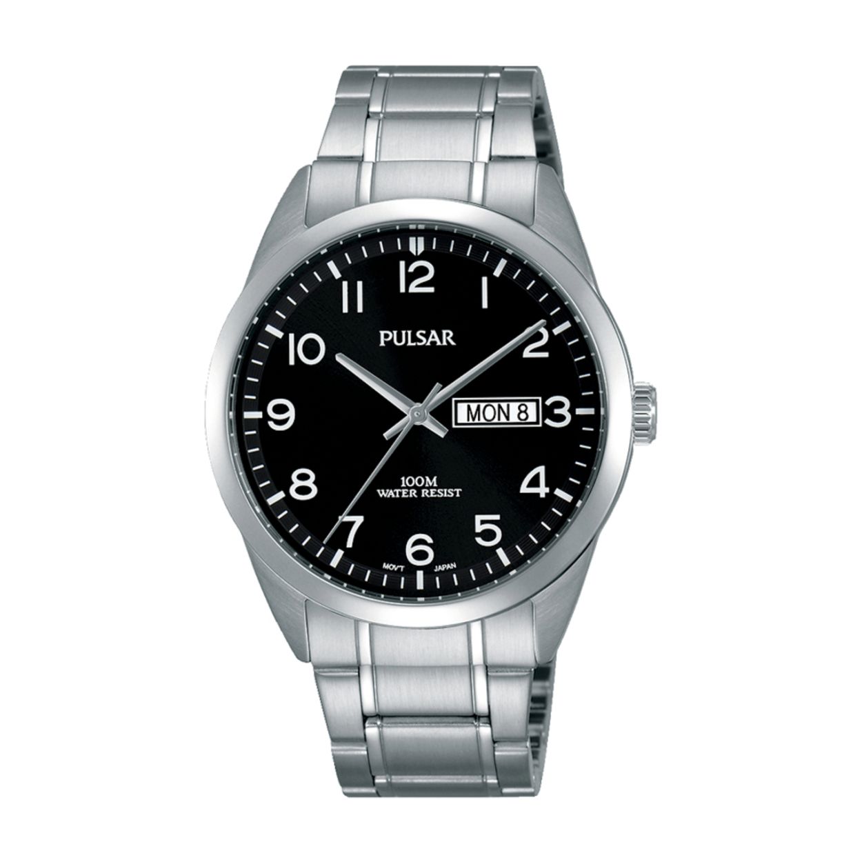 Dit herenhorloge is van het merk Pulsar. Het is een analoog horloge gemaakt van staal. De diameter van de kast is 38 mm en de kast is 10 mm dik.
De verdere specificaties van het horloge zijn als volgt:
Glassoort: hardlex mineraal glas
Bandbreedte: 18
Kastmateriaal: staal
Waterdichtheid: 10 ATM
Techniek: quartz