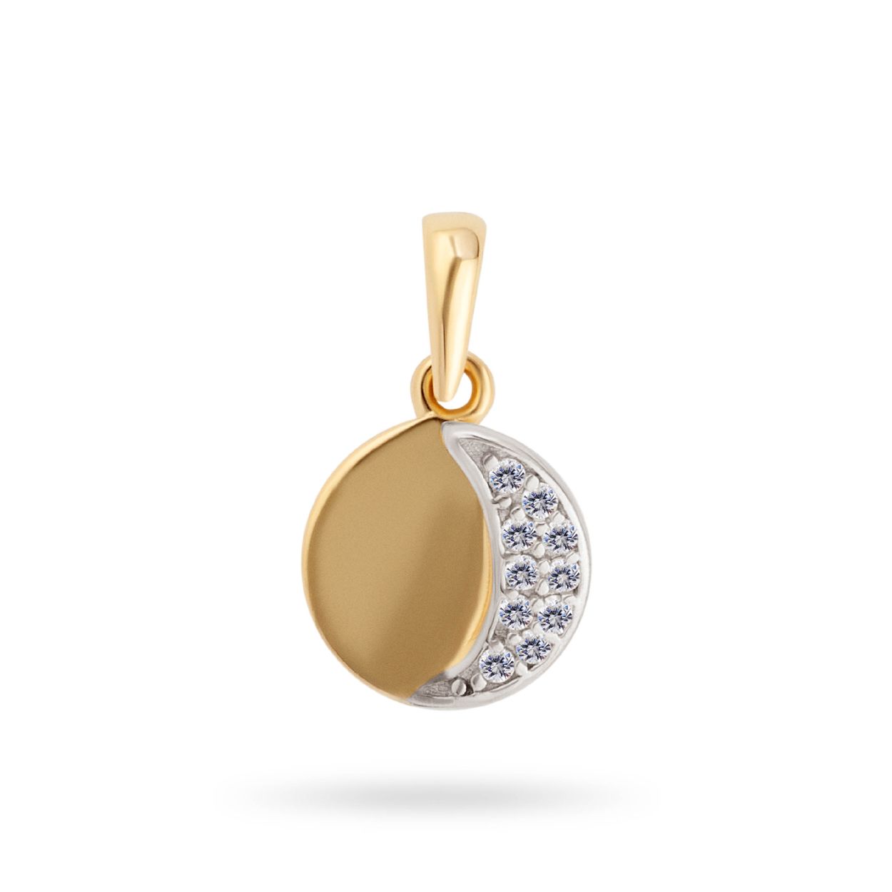 Dit is een hanger van het merk Swing Jewels. De kleur van het sieraad is geelgoud. De hanger is gezet met meerdere zirkonia's.