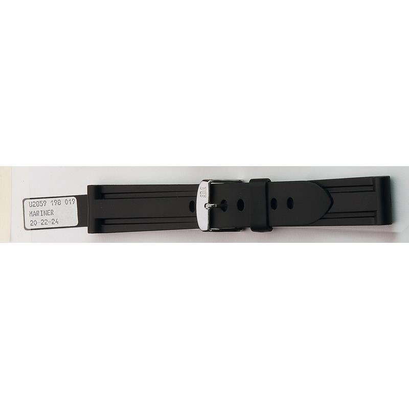 Morellato Horlogeband 24mm Mariner Rubber Zwart PMU019MARINE24