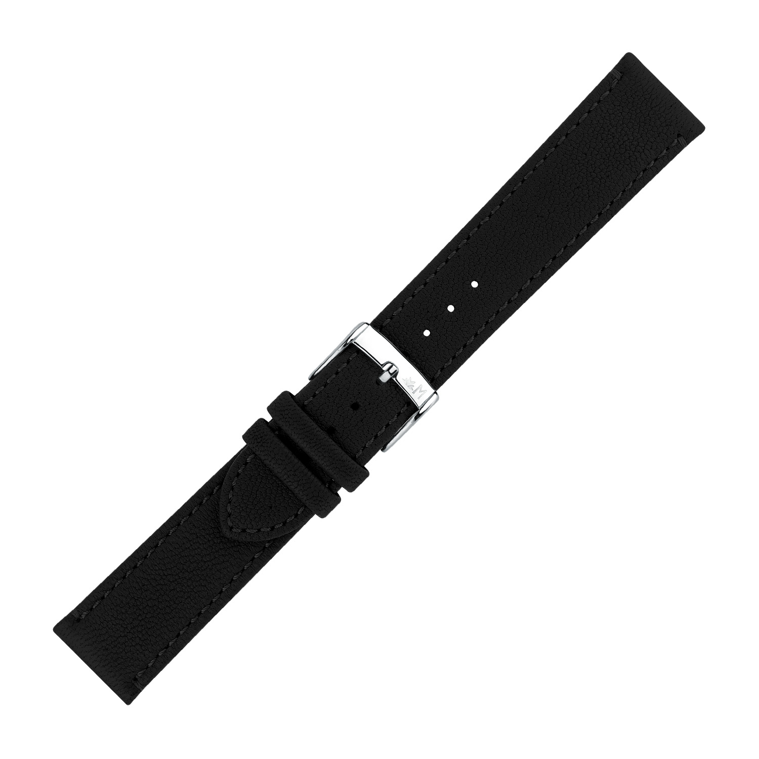 Morellato Horlogeband 20mm Zwart Debussy Glad Gestikt PMX019DEBUSSY20