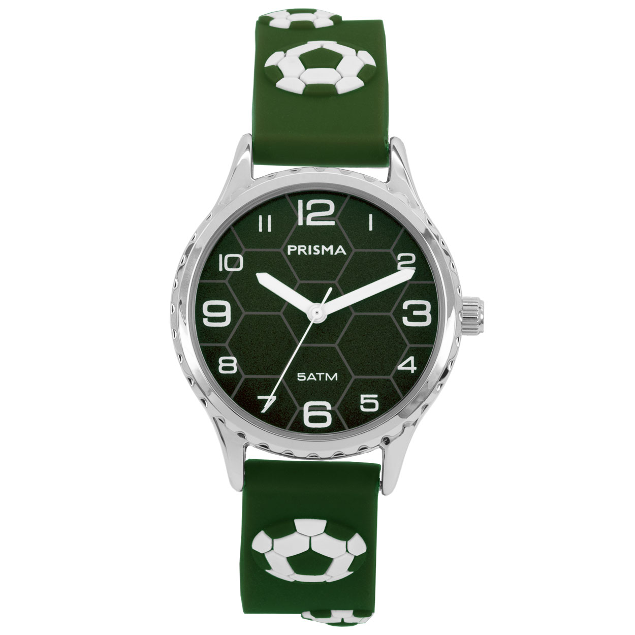 Prisma horloge 352 jongens kunststof 5 ATM 

Algemeen
Geslacht: jongens
Model: CW.352

Voordelen
- band plastic/silicone groen
- wijzerplaat groen met witte cijfers (arabisch)
- duidelijke tijdsweergave
- spat waterdicht: handenwassen, regen
- quartz
- maat kast 30mm (breedte) 8,5mm (dikte)