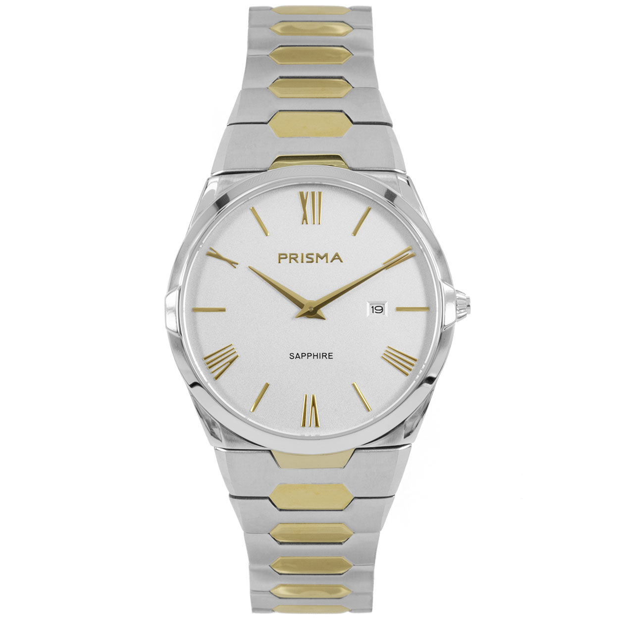 Algemeen
Geslacht: heren
Model: P.1337

Voordelen
- band edelstaal zilver/goud (bicolor)
- wijzerplaat zilver met gouden romeinse cijfers
- glas is zeer krasvast
- slimline model (minder dan 7 mm dik)
- ook voor brede pols (max. 235,75 mm)
- luxueuze uitstraling door romeinse cijfers
- datum
- quartz
- maat kast 40,2mm (breedte) 6,57mm (dikte)



