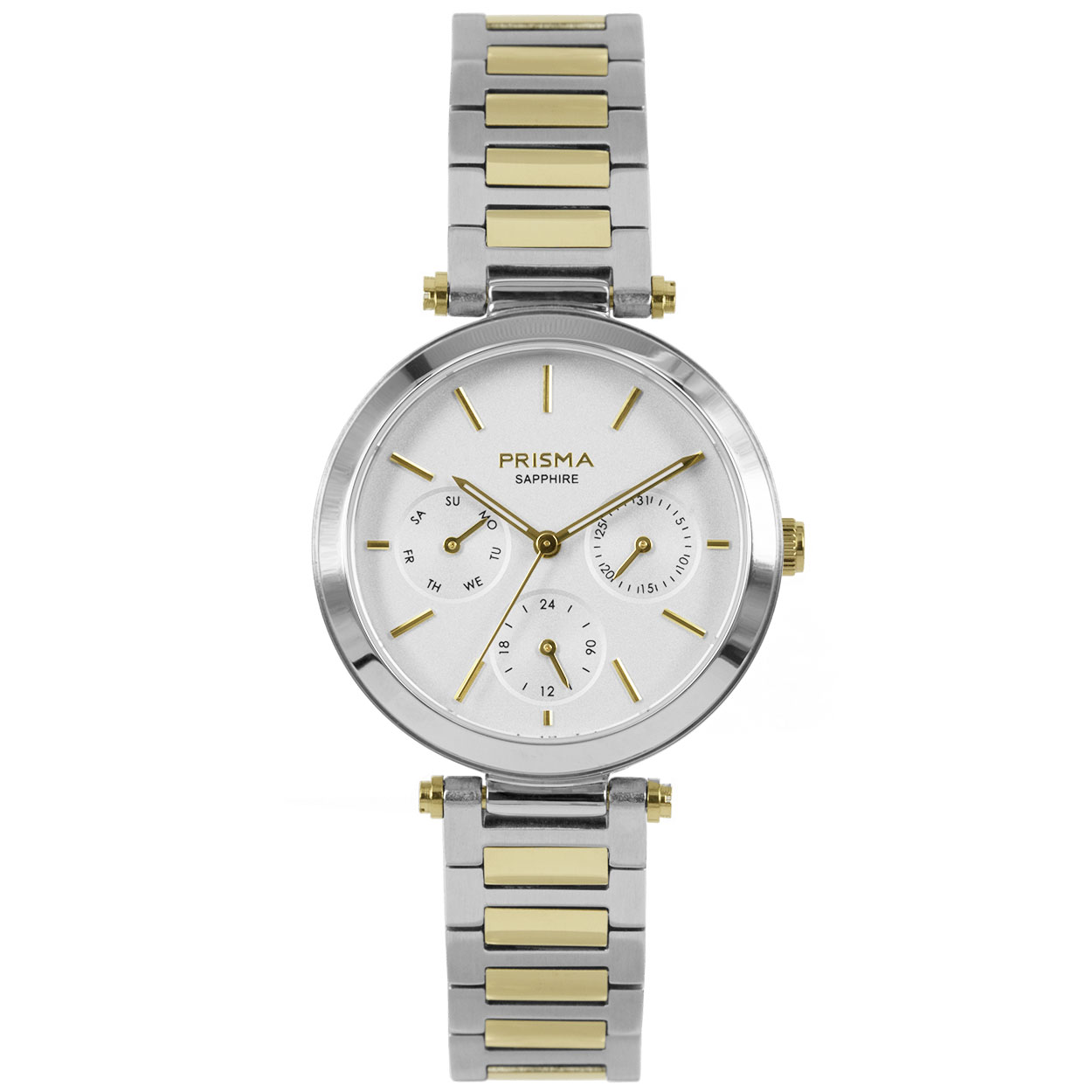 Algemeen
Geslacht: dames
Model: P.1342

Voordelen
- band edelstaal zilver/goud (bicolor)
- multi-functie
- wijzerplaat wit met gouden streepjes
- glas is zeer krasvast
- compacte sluiting met extra draagcomfort
- 24 uurs aanduiding
- dagwijzer
- quartz
- maat kast 32,04mm (breedte) 7,8mm (dikte)



