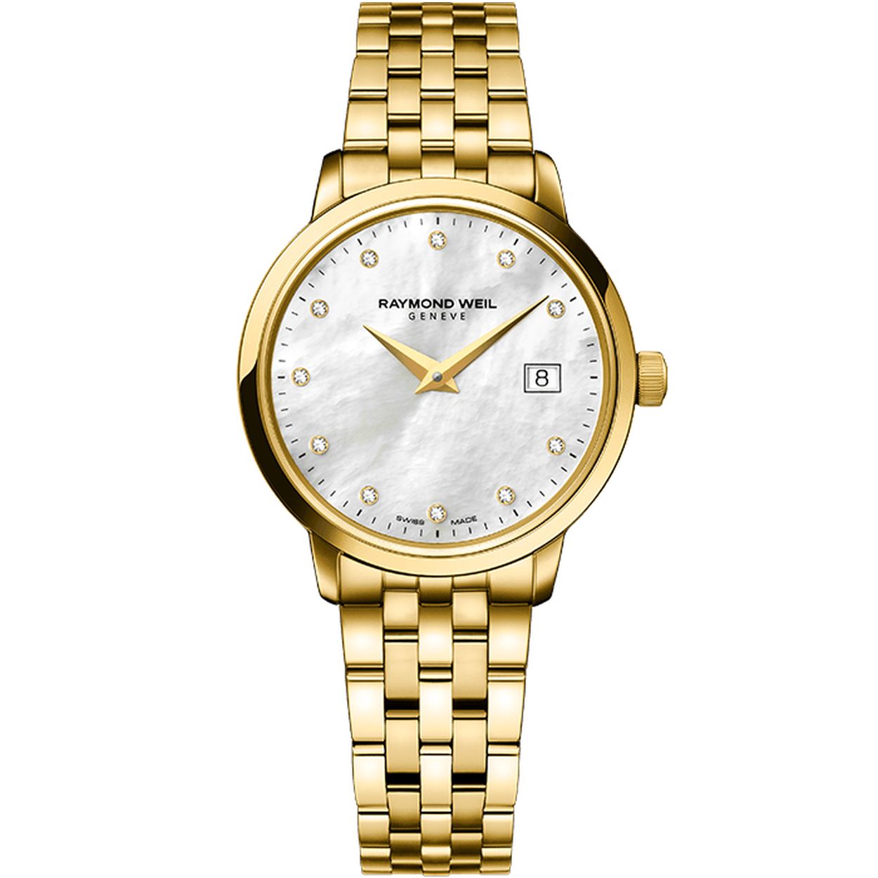 Raymond weil horloge Toccata 11 diamonds 5988-P-97081
 0.03ct 