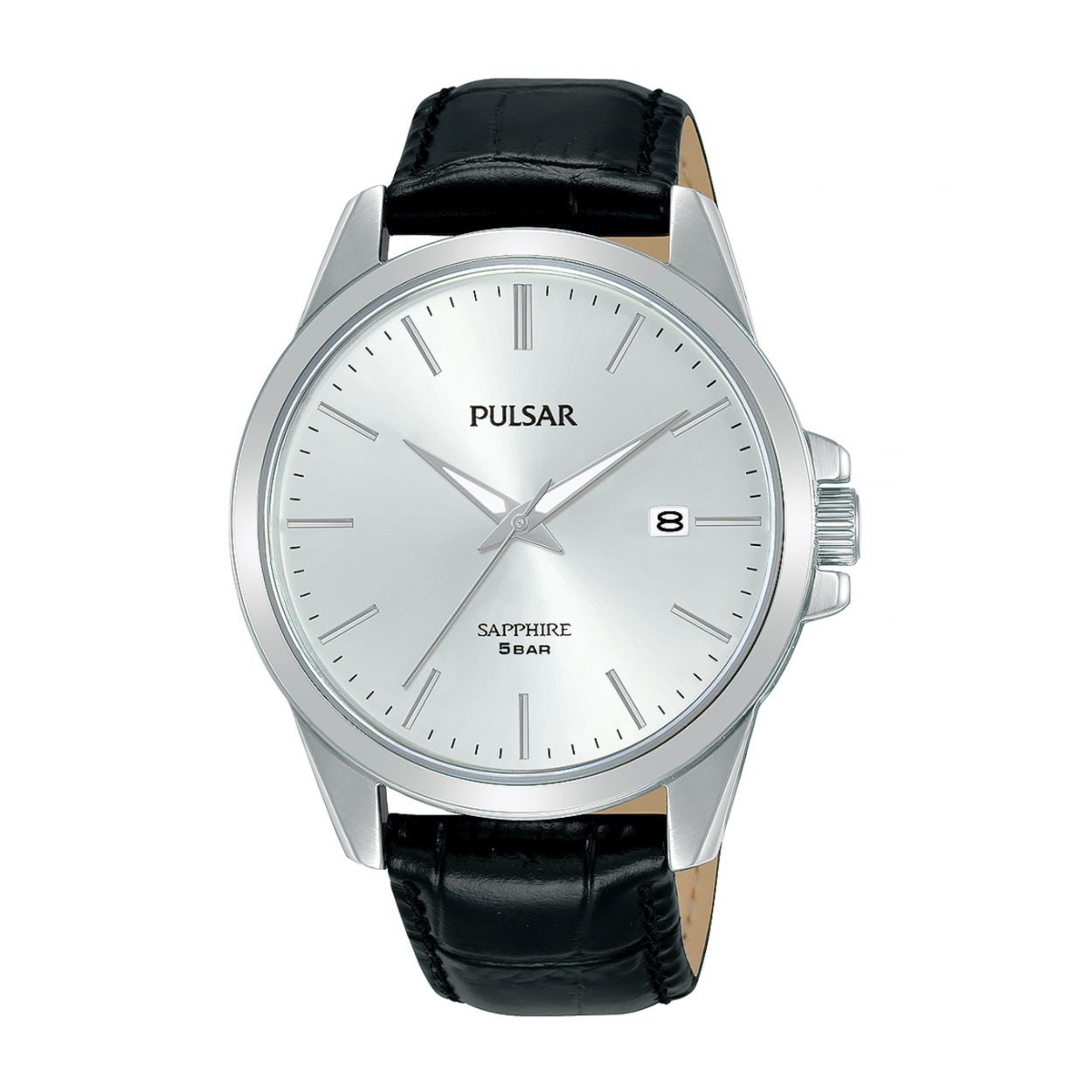 Dit herenhorloge is van het merk Pulsar. Het is een analoog horloge gemaakt van leer. De diameter van de kast is 41 mm en de kast is 9 mm dik.
De verdere specificaties van het horloge zijn als volgt:
Glassoort: saffier glas
Bandbreedte: 20
Kastmateriaal: staal
Waterdichtheid: 5 ATM
Techniek: quartz
