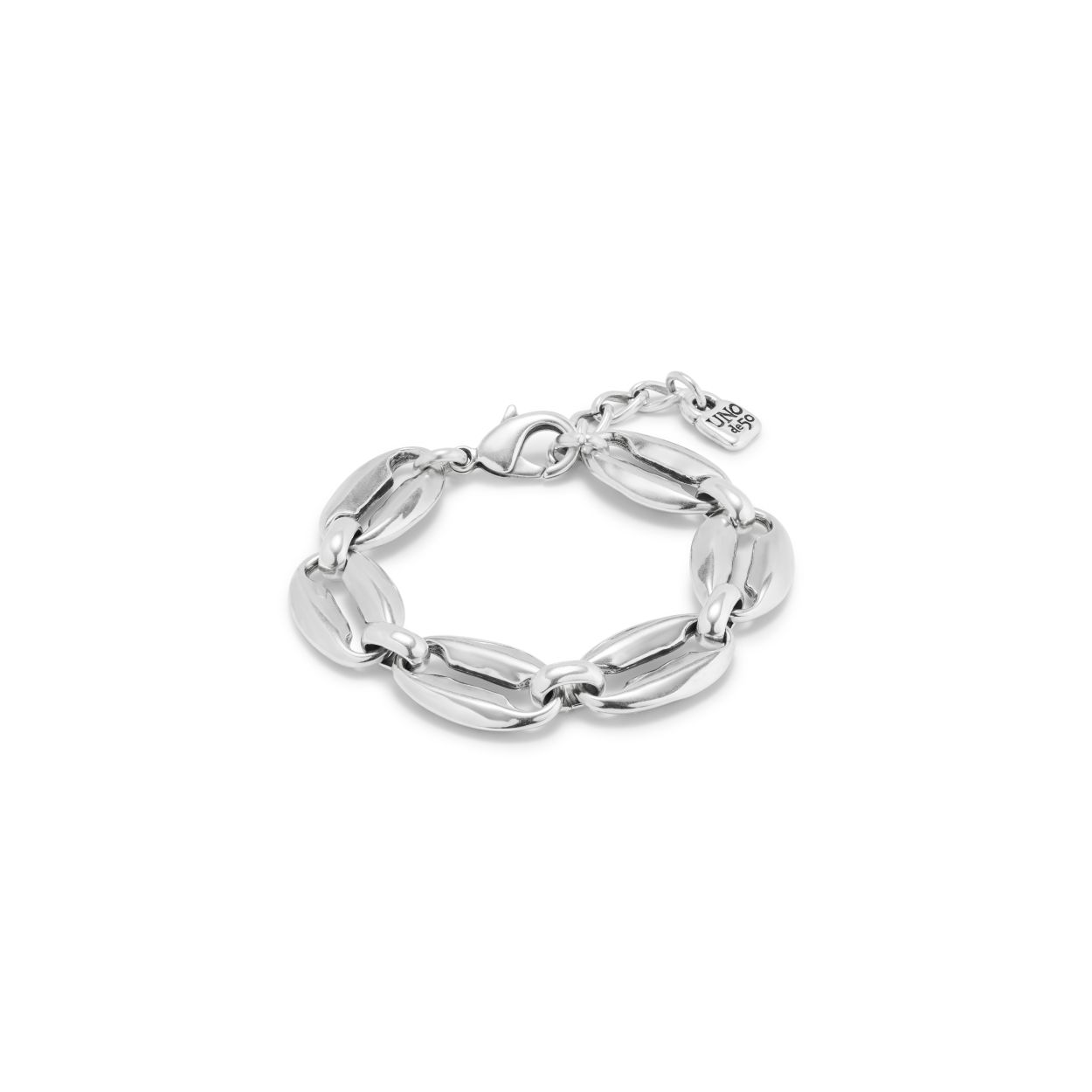 Dit is een armband van het merk UNOde50. Het is gemaakt van metaal.