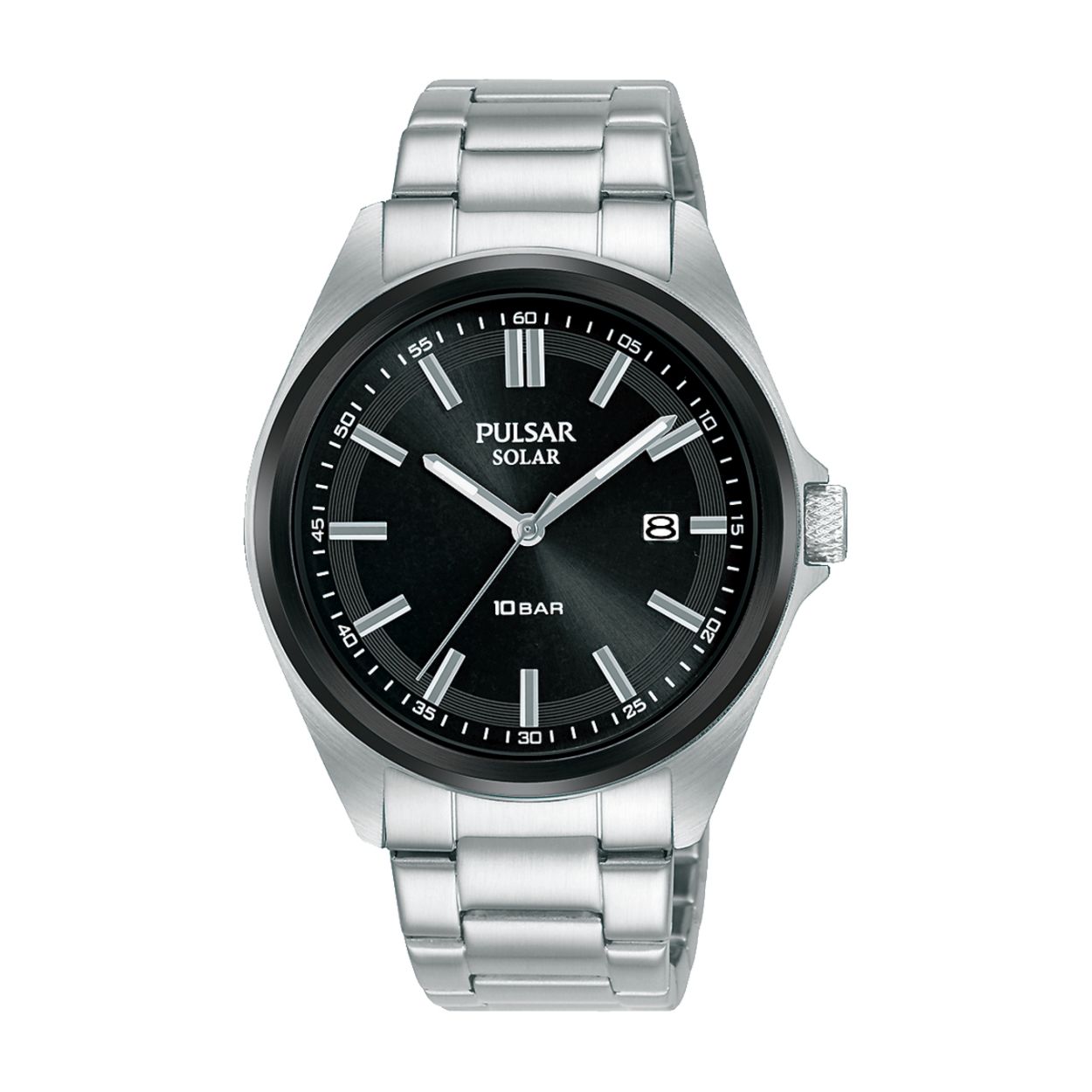 Dit herenhorloge is van het merk Pulsar. Het is een analoog horloge gemaakt van staal. De diameter van de kast is 39.5 mm en de kast is 11 mm dik.
De verdere specificaties van het horloge zijn als volgt:
Glassoort: hardlex mineraal glas
Bandbreedte: 18
Kastmateriaal: staal
Waterdichtheid: 10 ATM
Techniek: solar