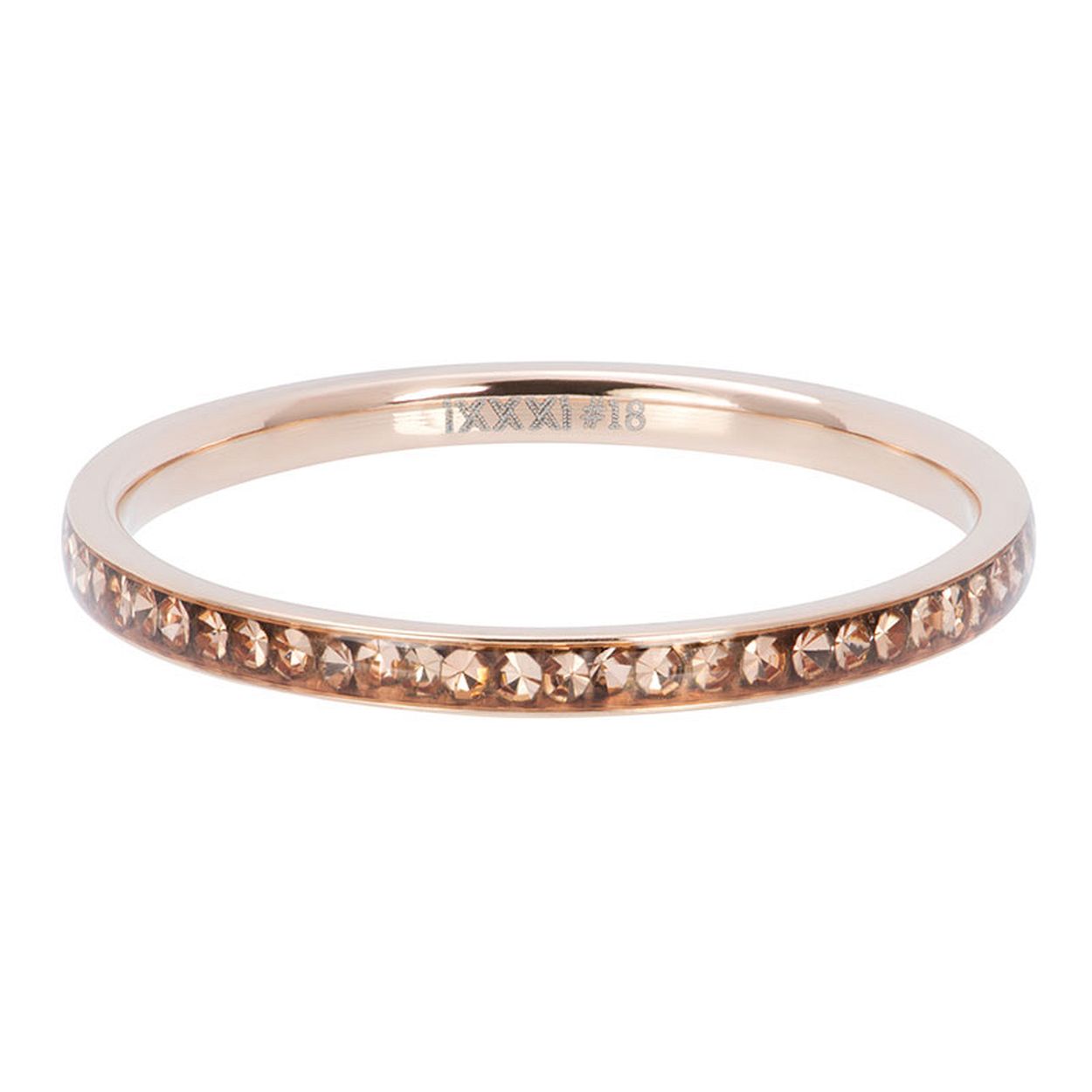 Deze Vulring van het merk iXXXi is in de kleur ros�. iXXXi Zirconia champagne R02503-02