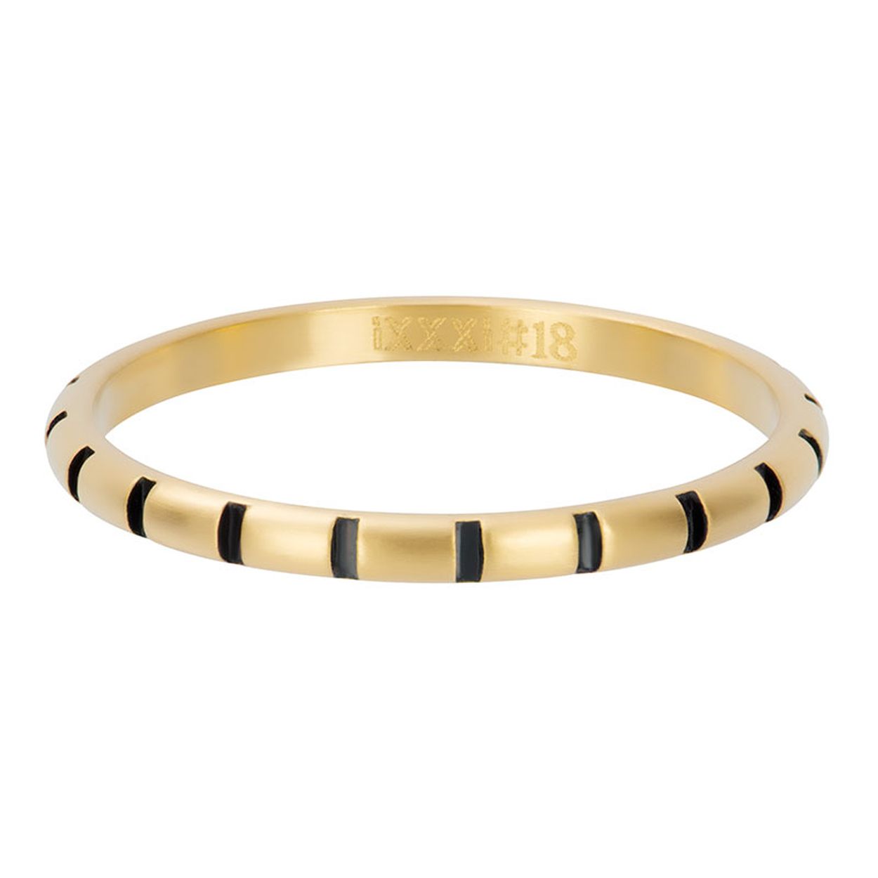 stripes 2mm goud maat 18