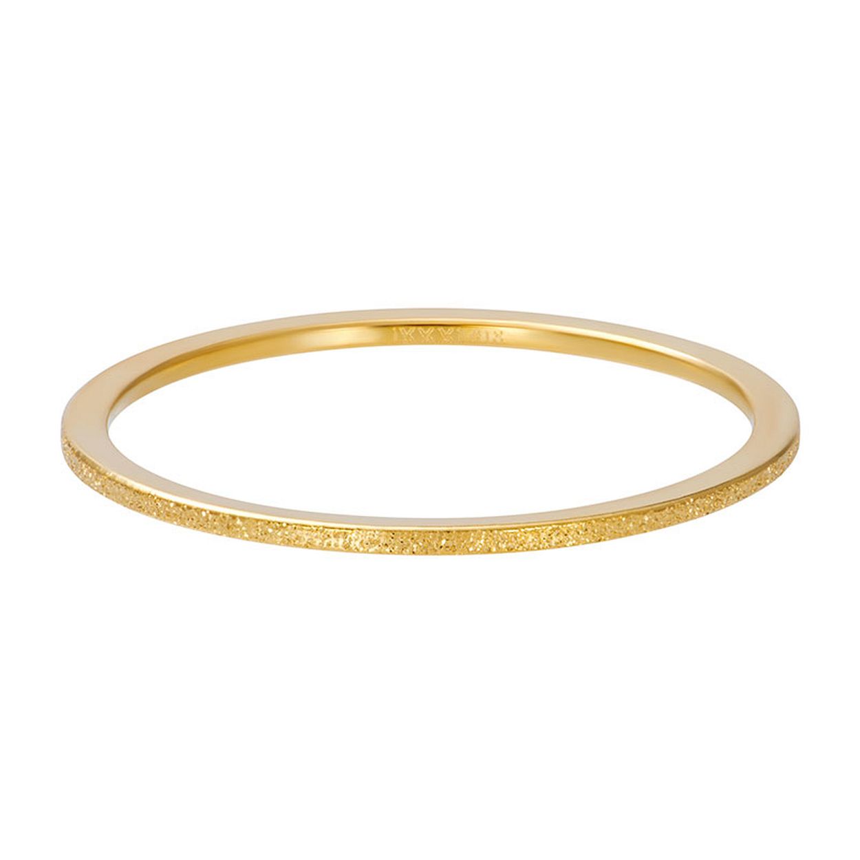 Deze Vulring van het merk iXXXi is in de kleur goud. iXXXi Sandblasted R03902-01 maat 19