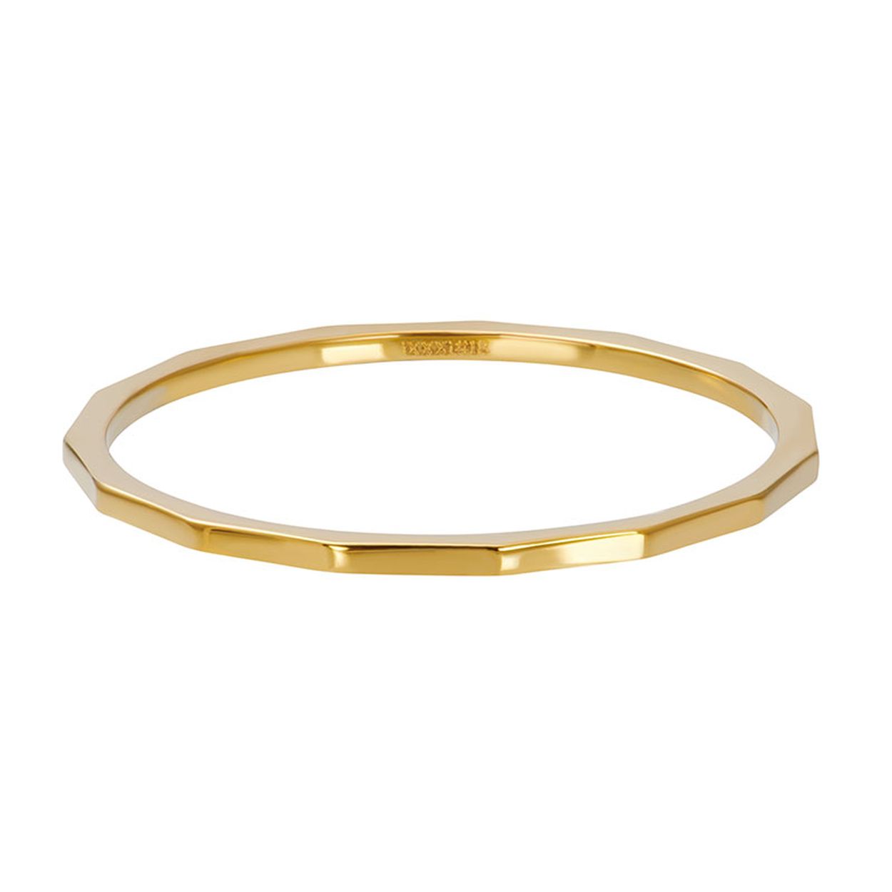 De iXXXi vulring Angular is een 1mm brede vulring gemaakt van stainless steel goldplated | maat 18.