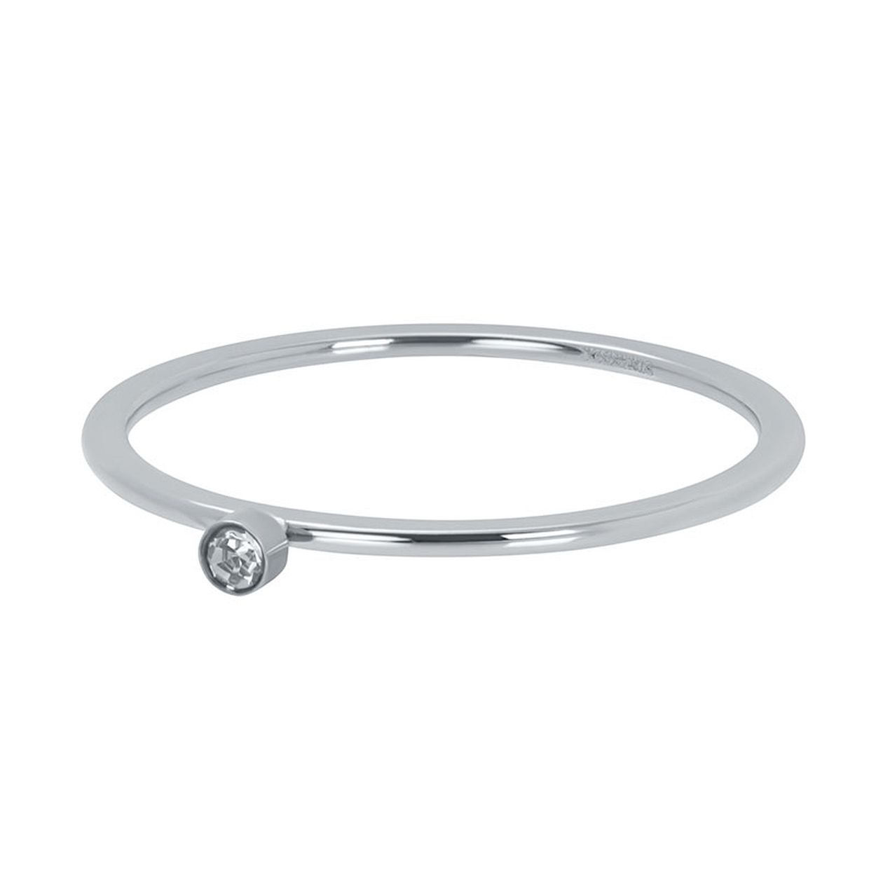 Deze Vulring van het merk iXXXi is in de kleur zilver. iXXXi Zirconia 1 stone crystal R03905-03