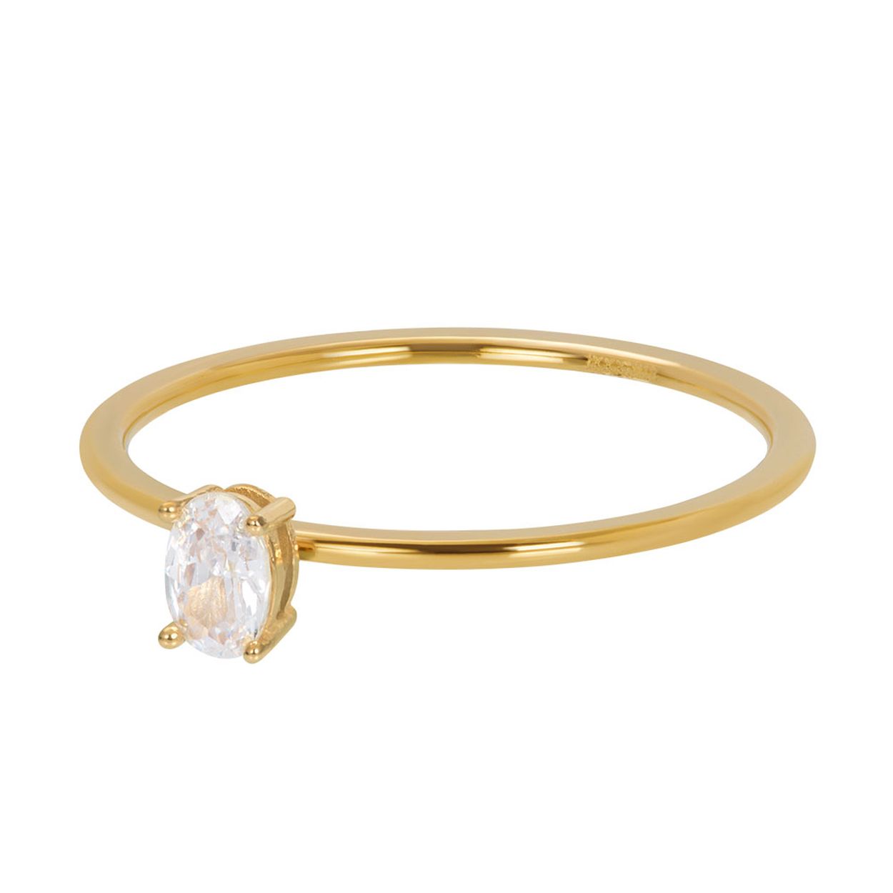 Dit is een goudkleurige ring in maat 19 uit de collectie Sunshine