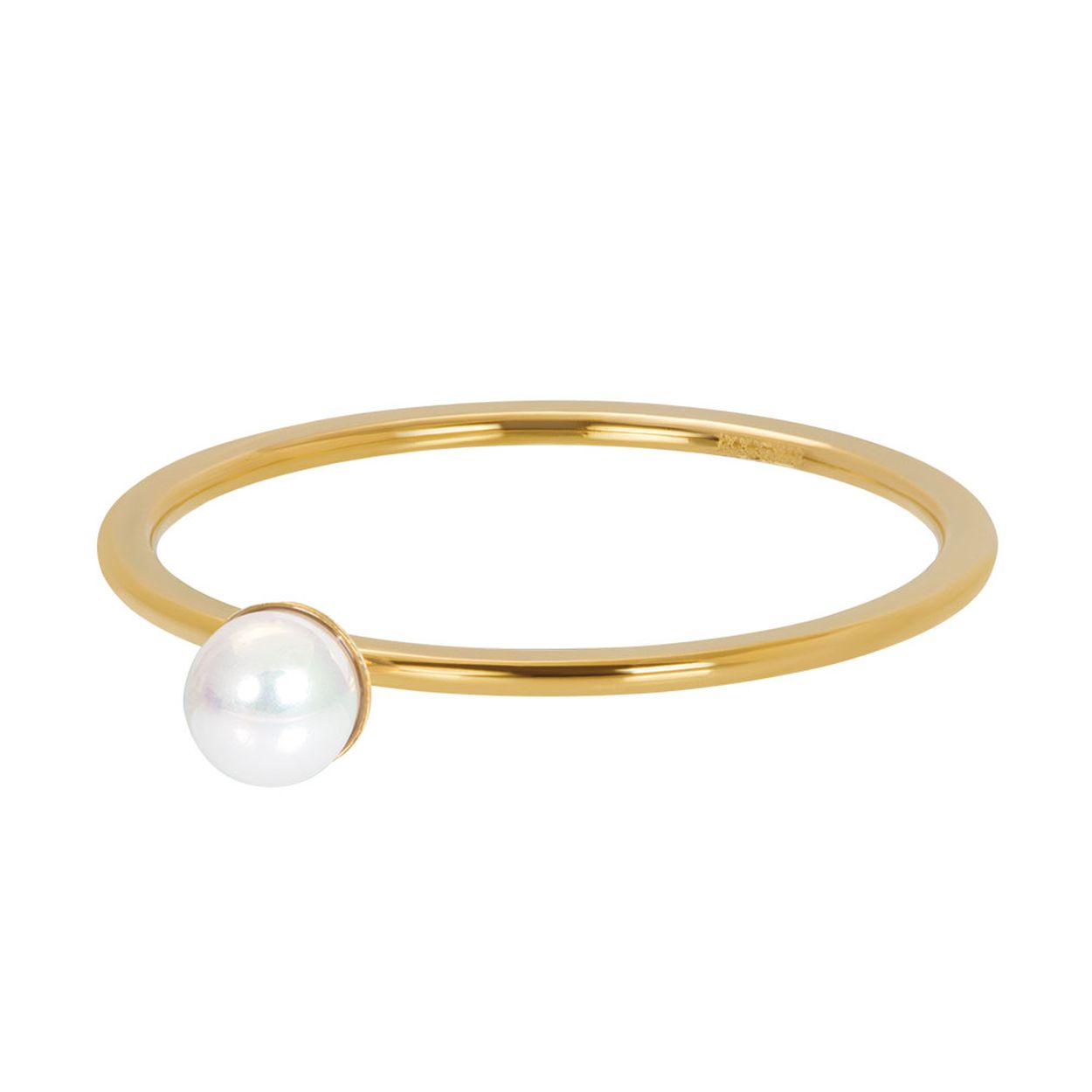 Dit is een goudkleurige ring in maat 20 uit de collectie Silence