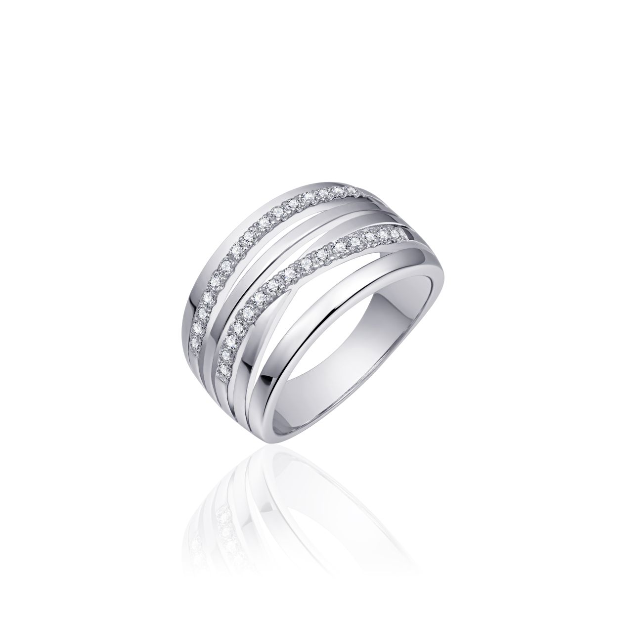 De Gisser ring R055-58 is een elegante zilveren ring, voorzien van fonkelende zirkoonstenen. Heeft een breedte van 11 mm, met een maat van 58. Perfect om te dragen als statement piece op een speciale gelegenheid of als stijlvolle aanvulling op je dagelijkse outfit. Combineer met bijpassende sieraden voor een complete look.
