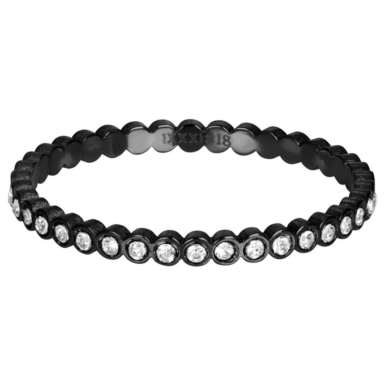 Deze Vulring van het merk iXXXi is in de kleur zwart. iXXXi Small Circle Stone R05804-05
