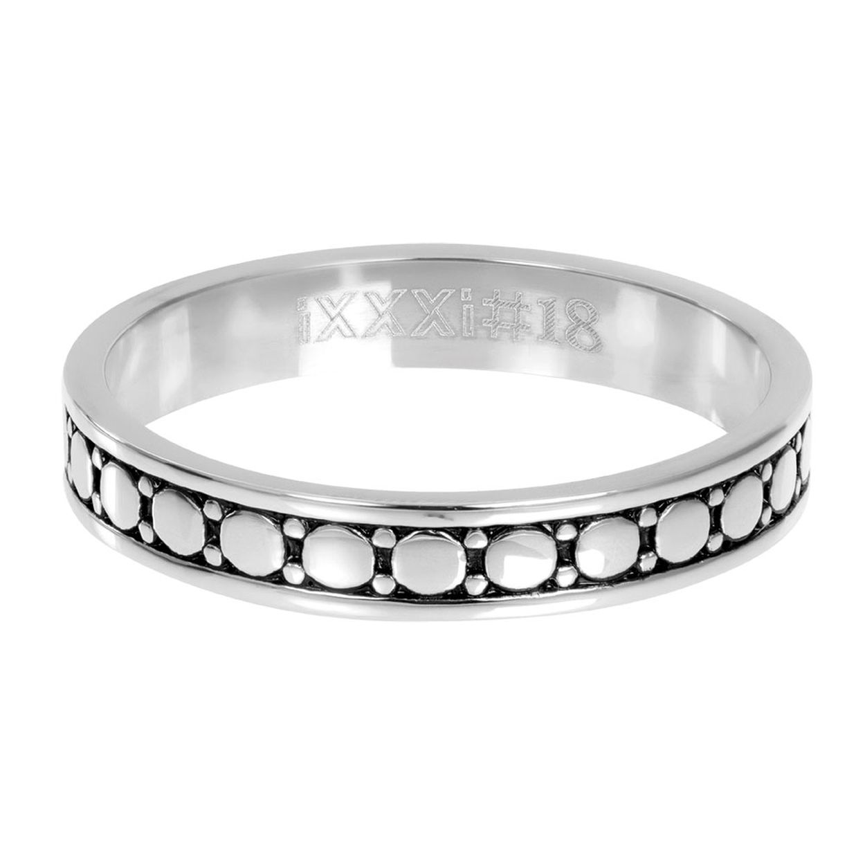 Dit is een zilverkleurige ring in maat 19 uit de collectie Happiness