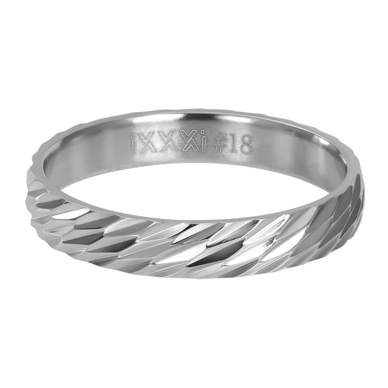 Dit is een zilverkleurige ring in maat 17 uit de collectie Aura