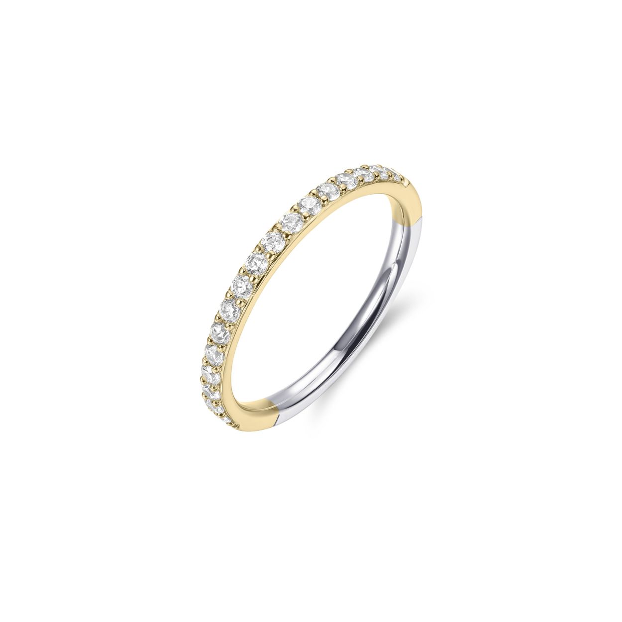 Ring uit de Daily Essentials collectie van Gisser Jewels gemaakt van Geel Goud Verguld Zilver. De ringmaat is 54 en de ringbreedte is 2 mm.