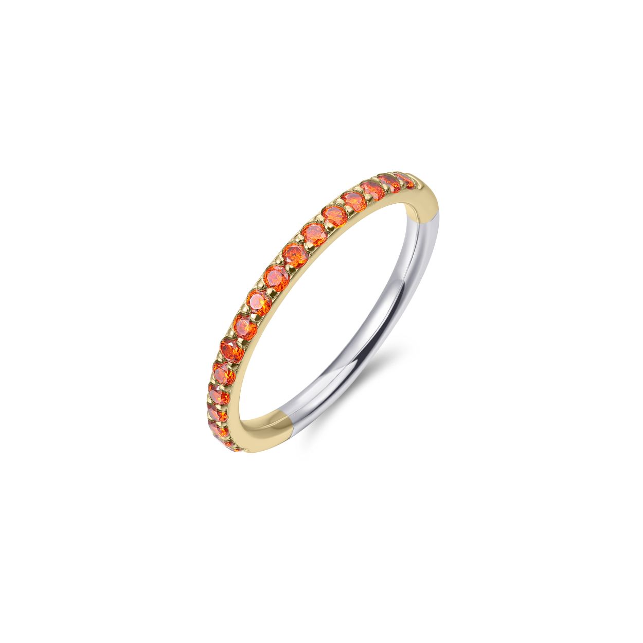 Stacking ring with stones