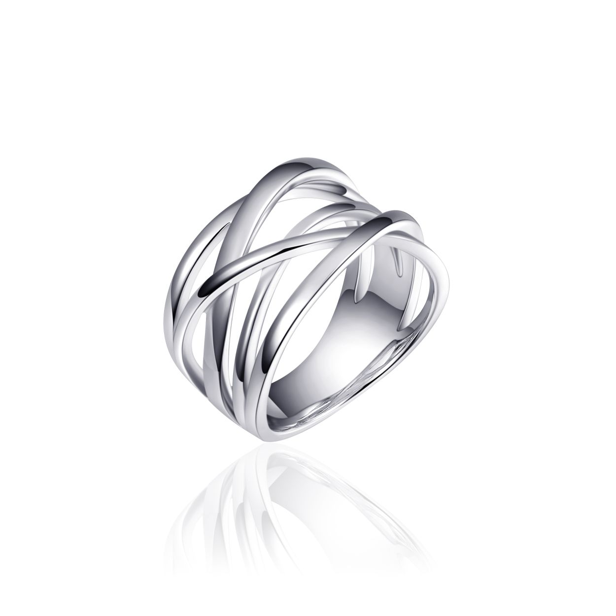 Ring uit de Fine Lining collectie van Gisser Jewels gemaakt van Gerhodineerd Zilver. De ringmaat is 64 en de ringbreedte is 6 - 12 mm.