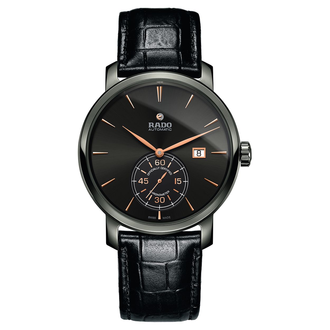 Diamaster plasma HTC automaat saffierglas croco band chronometer