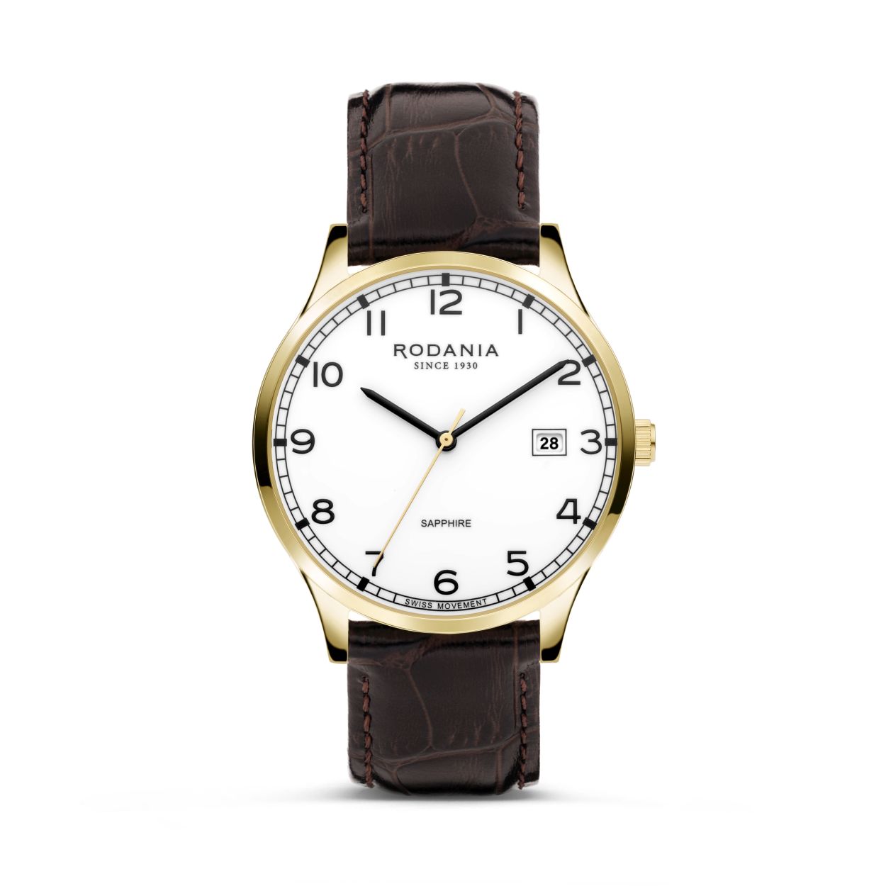 Dit is een herenhorloge van het merk Rodania