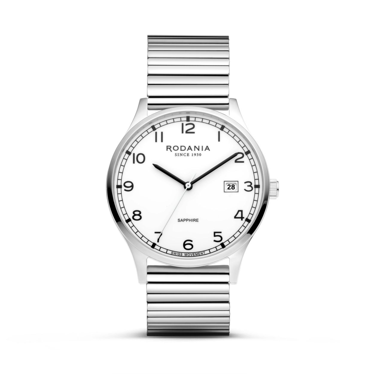 Dit is een herenhorloge van het merk Rodania