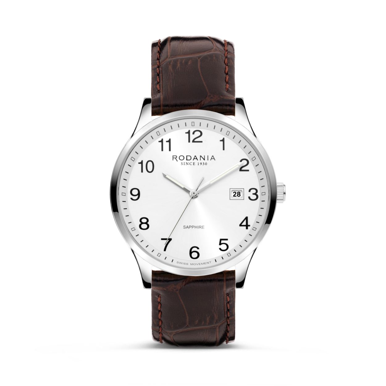 Dit is een herenhorloge van het merk Rodania