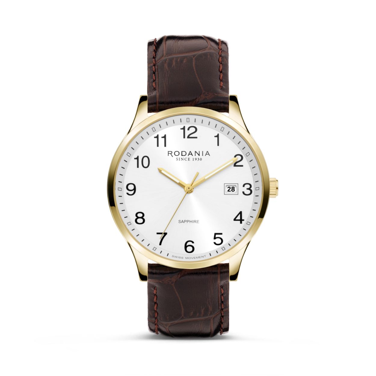 Dit is een herenhorloge van het merk Rodania