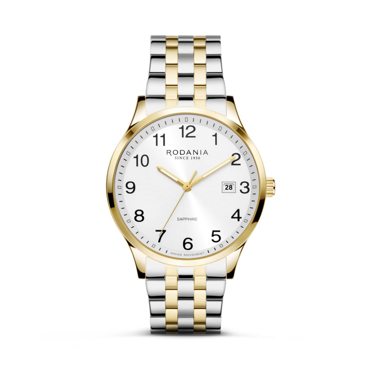 Dit is een herenhorloge van het merk Rodania