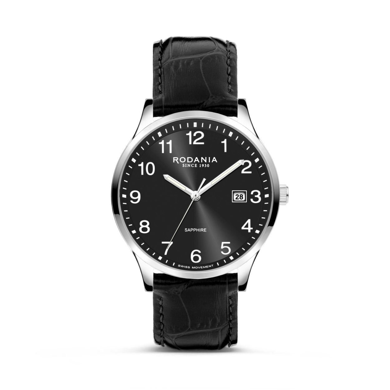 Dit is een herenhorloge van het merk Rodania