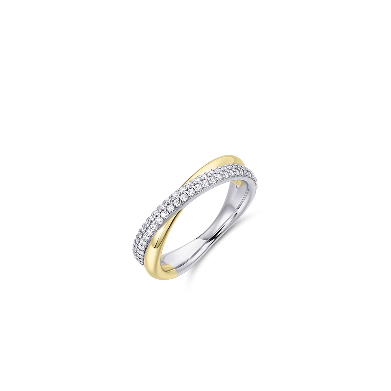 Ring uit de Bold Bands collectie van Gisser Jewels gemaakt van Geel Goud Verguld Zilver. De ringmaat is 54 en de ringbreedte is 5 mm.