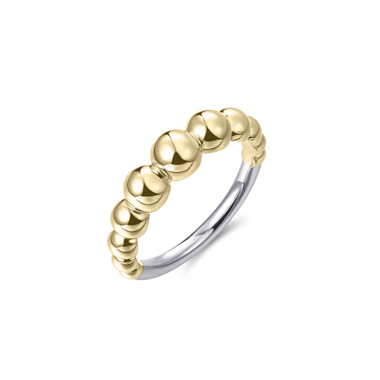 Ring uit de Daily Essentials collectie van Gisser Jewels gemaakt van Geel Goud Verguld Zilver. De ringmaat is 58 en de ringbreedte is 11 mm.