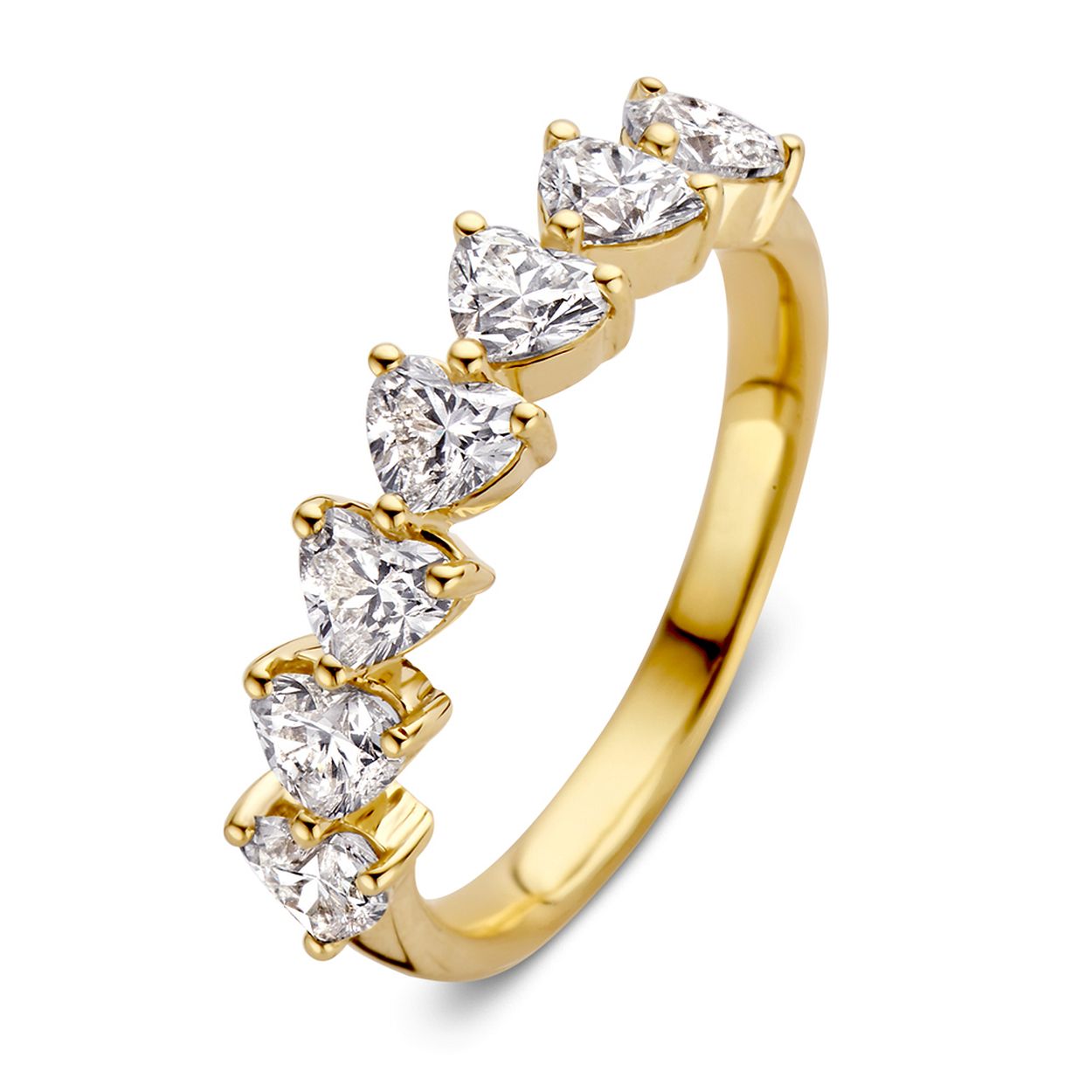 18 KARAAT GEEL GOUDEN AURORE RING MET LABGROWN DIAMOND MODEL BELLA