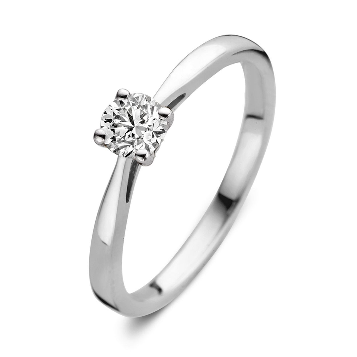 18 Karaat wit gouden Aurore ring met 0.30 crt Lab-Grown Diamonds. Model Olivia.
Ring Olivia is onderdeel van onze succesvolle solitair serie. Deze collectie bevat solitair sieraden die stralen in hun elegantie en eenvoud. De ring bevat een fonkelende diamant in gouden vierpootzetting. Doordat het licht de diamant hiermee goed bereikt, zal hij optimaal schitteren.  Kies zelf de gewenste steengrootte van jouw diamant. De stijlvolle Olivia ring is in verschillende maten en goudkleuren beschikbaar. 
Ring Olivia is onderdeel van een set, in onze collectie zijn bijpassende oorbellen en een collier te vinden. De solitair is perfect te combineren met onze diamantenrijring Millie. 