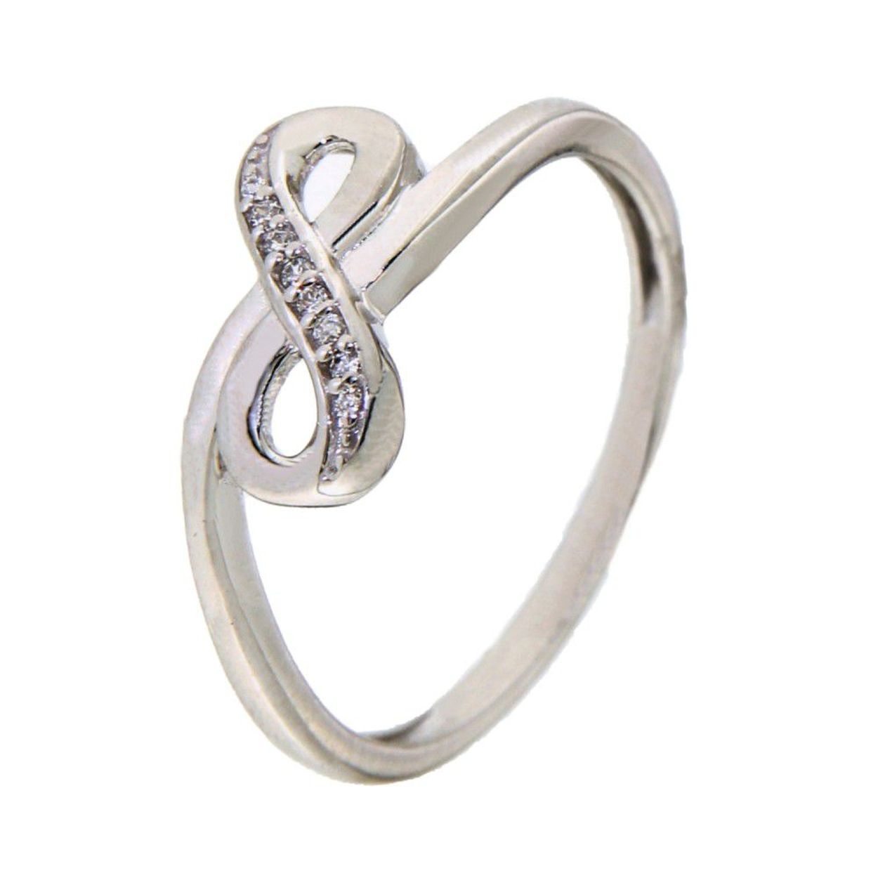 Ring witgoud zirkonia Maat 56