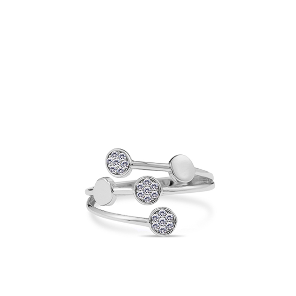Dit is een ring in goud 18 k van het merk Swing Jewels. De kleur van het sieraad is witgoud. Dit sieraad bevat de edelsteen: zirconia. De kleur van deze edelsteen is: wit.