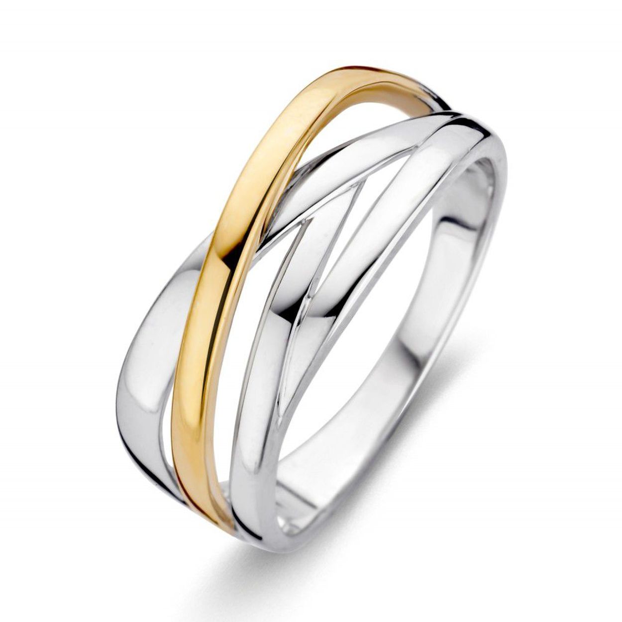 Ring zilver/goud Maat 56